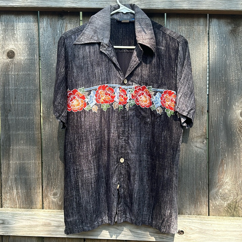 Vintage OP Ocean Pacific Sunwear Hawaiian Shirt Aloha Surf Camp Rayon 1970s M
